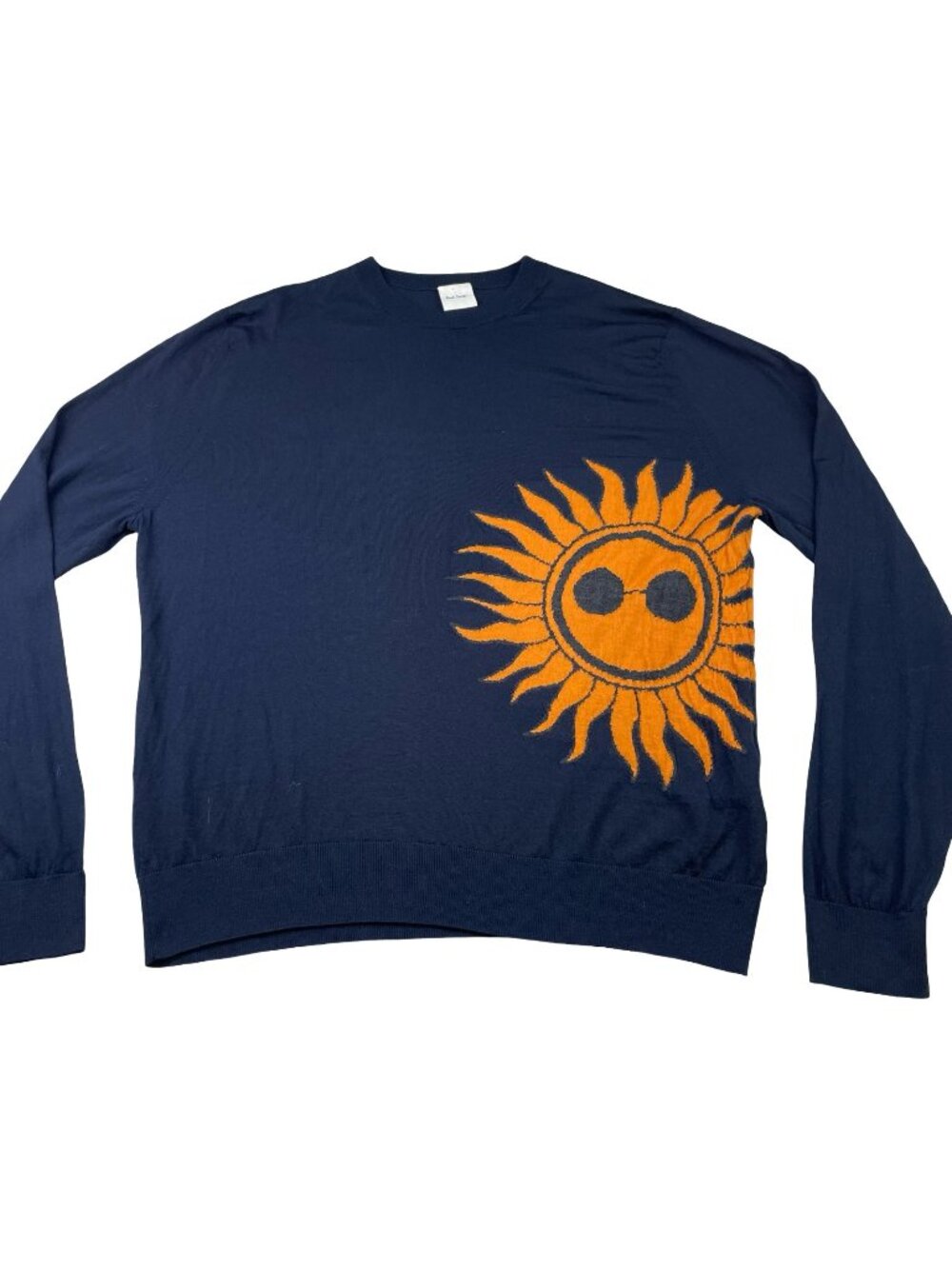 Paul Smith Men's Sunshine 100% Wool Lightweight Knit Sweater Navy Blue • XL